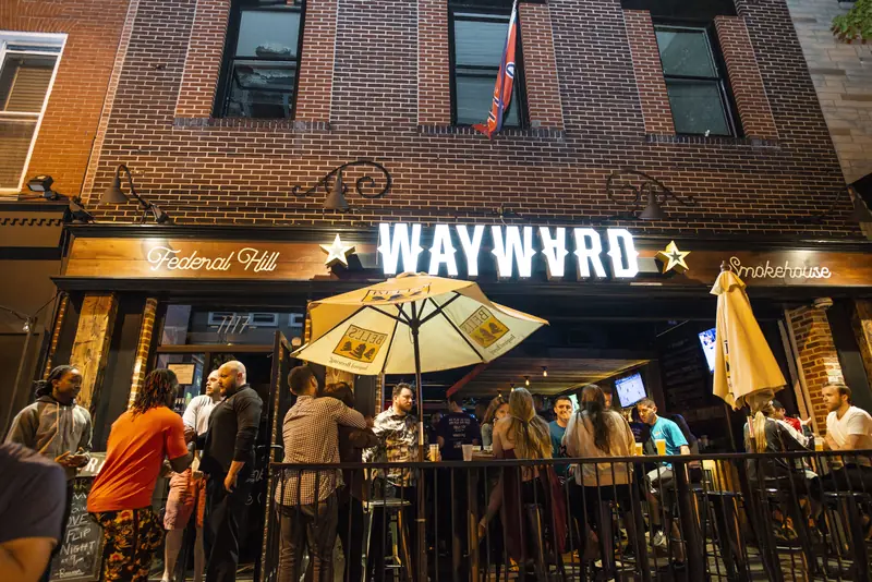 The Back Patio at Wayward in Federal Hill